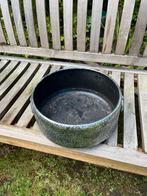 Zilverkleurige plantenbak, Tuin en Terras, Bloembakken en Plantenbakken, Ophalen, Minder dan 30 cm, Minder dan 60 cm, Rond