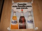 Oude reclameposter van Coca-Cola, Fanta, Portugal/Brazilië, Verzamelen, Posters, Reclame, Gebruikt, Ophalen of Verzenden