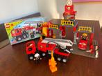 Duplo Brandweerkazerne & Auto (Lego Ville 4977), Ophalen of Verzenden, Zo goed als nieuw, Complete set, Duplo