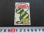 sticker strip mannetje strepen zit op kist SIGH! zucht, Verzamelen, Ophalen, Zo goed als nieuw