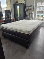 Karlsson boxspring bed 140x210, Ophalen, Bruin, 210 cm, Tweepersoons