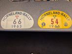 Vintage Rally plates Hornerland rally 1963 en 1966, Verzamelen, Ophalen of Verzenden, Gebruikt, Auto's