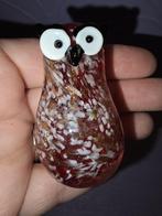 Glazen uil rood - handgemaakt, Antiek en Kunst, Antiek | Glas en Kristal, Ophalen of Verzenden