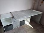 Bureau beton wit met opbergruimte / vakken, Ophalen, Zo goed als nieuw