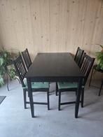 Eettafel met vier stoelen, Huis en Inrichting, Complete eetkamers, Ophalen, Zo goed als nieuw, 4 tot 6 stoelen