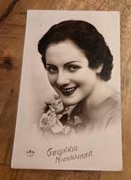 Antiek portret mooie vrouw - Gelukkig Nieuwjaar, Verzenden, 1920 tot 1940, Ongelopen, Overige thema's