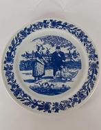 Delfts Blauw Wandbord - Boer en Boerin met Ganzen, Antiek en Kunst, Antiek | Wandborden en Tegels, Verzenden