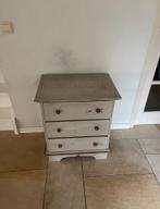 Authentiek brocante houten ladekastje – landelijke vintage, Ophalen, 50 tot 100 cm, Zo goed als nieuw, Minder dan 100 cm