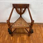 Single Carved Monk chair in solid oak, Ophalen of Verzenden, Huis en Inrichting