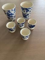 2 bekers en 4 eierdopjes Beatrix servies 1938, Verzenden, Gebruikt, Overige stijlen, Overige typen