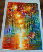 Schilderij in de stijl van Leonid Afremov, olie op doek, Antiek en Kunst, Ophalen of Verzenden