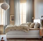 IKEA DUNVIK Boxspring 180x200, Ophalen, Beige, Tweepersoons, Zo goed als nieuw