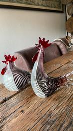 Glas haan en kip mogelijk Murano, Verzamelen, Beelden en Beeldjes, Ophalen of Verzenden, Gebruikt, Dier