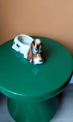 Jema vintage plantenbak beeld pot Basset Hound hond, Overige materialen, Minder dan 30 cm, Minder dan 60 cm, Ophalen of Verzenden