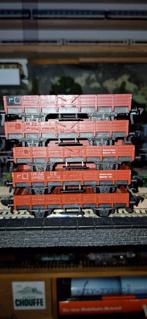 Fleischmann lage bak wagons 5x izgst!!! In 1 koop., Hobby en Vrije tijd, Modeltreinen | H0, Gelijkstroom, Fleischmann, Wagon, Ophalen of Verzenden
