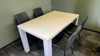 Eetkamerstoelen 4x - grijs, Ophalen, Overige materialen, Gebruikt, Vier