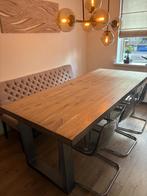 Goossens Eettafel 6 Persoons + Bank & Stoelen, Ophalen, Gebruikt, 100 tot 150 cm, 200 cm of meer