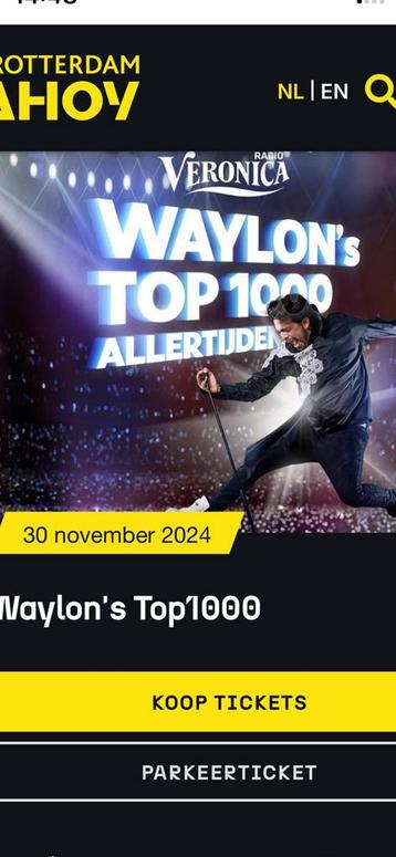 2 golden circle tickets Waylon 30 November beschikbaar voor biedingen