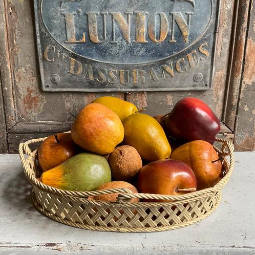 Sale metalen schaal met deco fruit *tres belle*, Huis en Inrichting, Woonaccessoires | Schalen en Manden, Verzenden