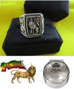 Zware zilveren Rasta Rastafari Lion of Judah ring Ø 20,4 mm, 20 of groter, Verzenden, Heer, Nieuw