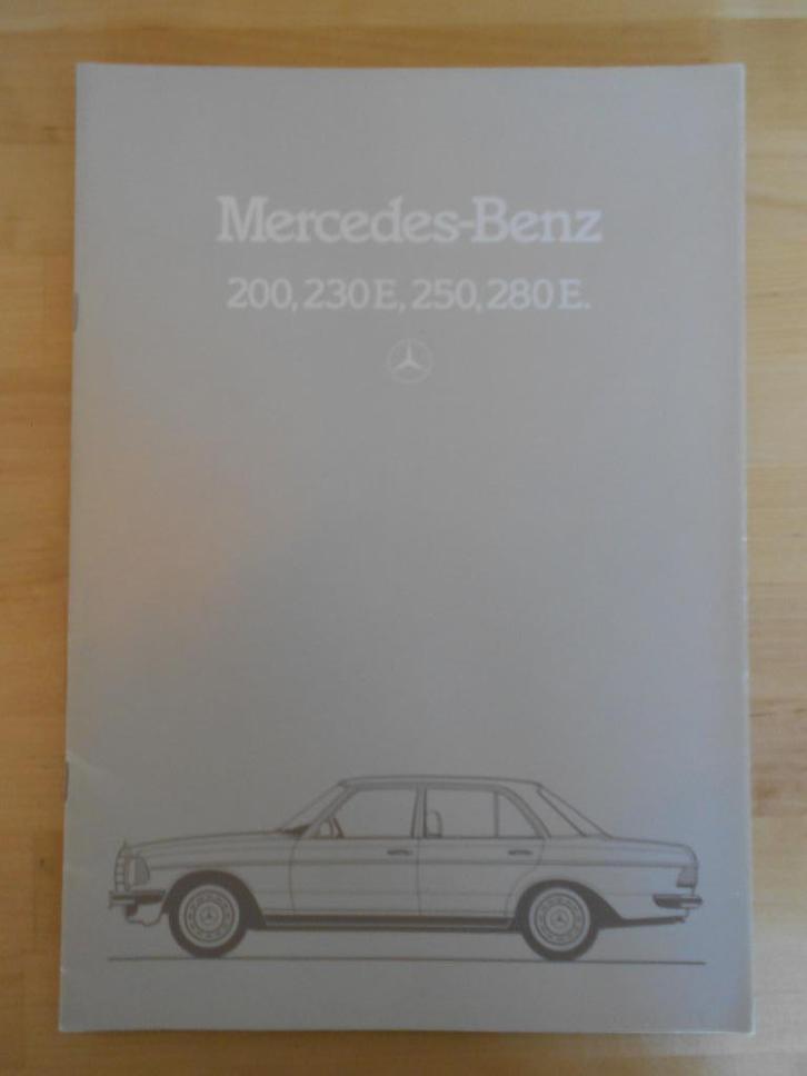 Mercedes 200 230E 250 280E Brochure 1983 W123 230 280 Benzin, Boeken, Auto's | Folders en Tijdschriften, Zo goed als nieuw, Mercedes