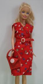 Barbie 46: jurk van een vintage stofje en leren tas, Verzenden, Nieuw, Barbie
