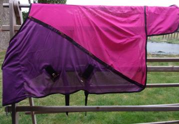 Diva vliegendeken mesh 85-125 roze paars vliegen deken pony beschikbaar voor biedingen