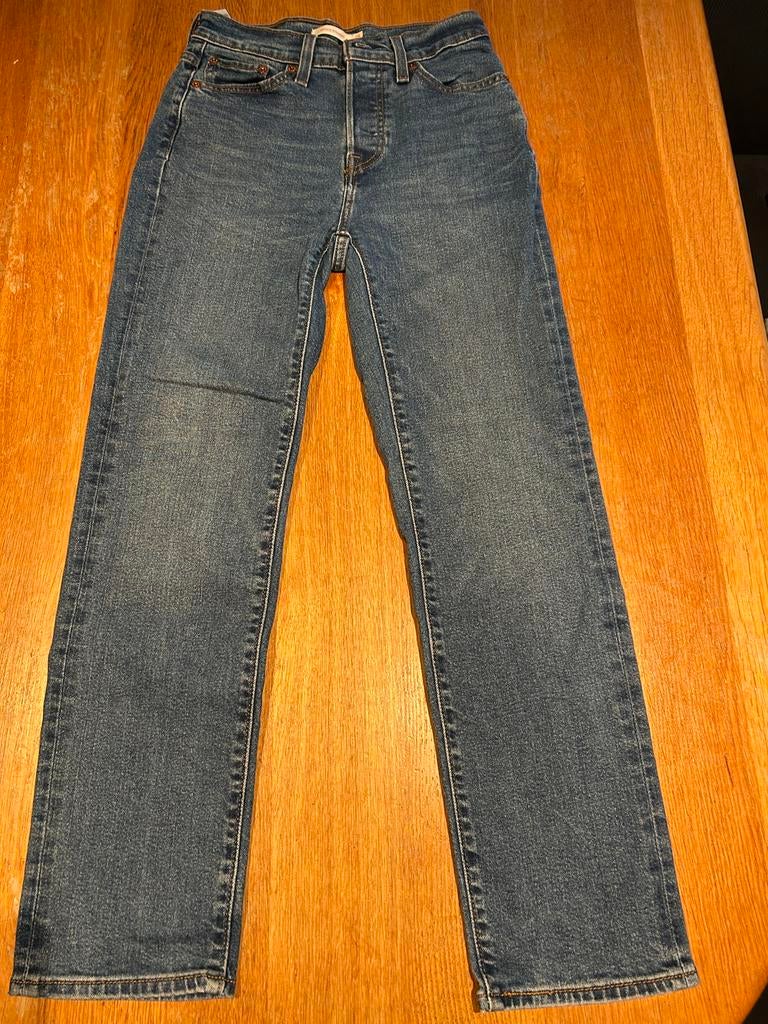 Blauwe Levi's spijkerbroek Wedgie Straight Jeans - Maat 25, Blauw, Overige jeansmaten, Ophalen of Verzenden, Zo goed als nieuw