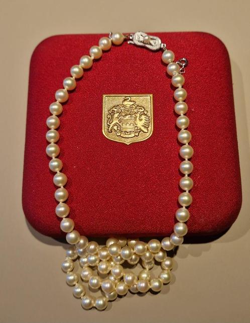 Vintage Majorica Parelketting 1971, Sieraden, Tassen en Uiterlijk, Kettingen, Zo goed als nieuw, Zilver, Wit, Ophalen
