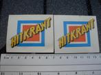 2x sticker hitkrant logo, Bedrijf of Vereniging, Zo goed als nieuw, Verzenden