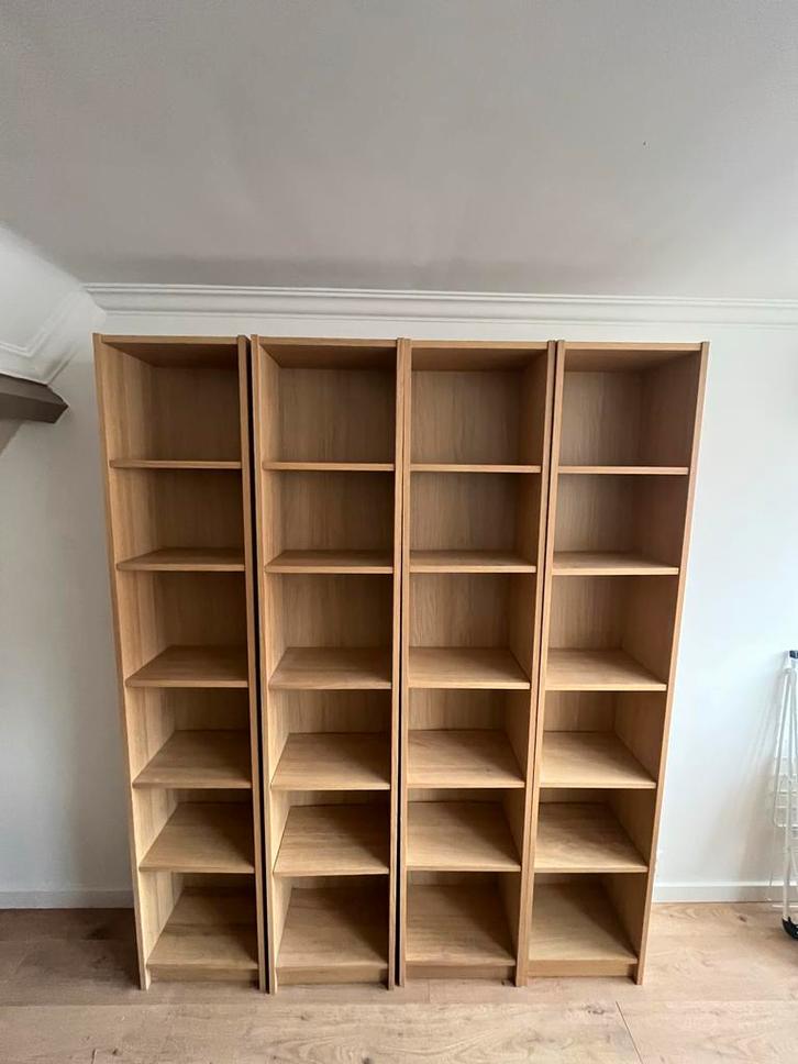 Vier IKEA Billy kasten, Huis en Inrichting, Kasten | Boekenkasten, Gebruikt, 50 tot 100 cm, 200 cm of meer, 25 tot 50 cm, Met plank(en)