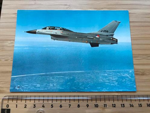 F-16B J-259 Trainer Vliegtuig KLU Luchtmacht Ansichtkaart, Verzamelen, Luchtvaart en Vliegtuigspotten, Zo goed als nieuw, Kaart, Foto of Prent