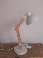 Leuke witte nachtlamp bureaulamp Scandinavische hout, Ophalen of Verzenden, Zo goed als nieuw, Metaal, Minder dan 50 cm