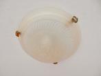 vintage plafonnière plafondlamp glas gematteerd 30 cm, Ophalen of Verzenden, Zo goed als nieuw, Glas, Vintage retro brocante