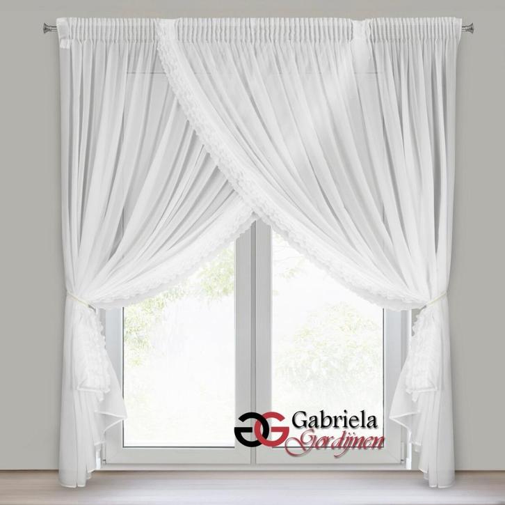 Decoratieve sluiergordijnen Sluier-vitrages, Huis en Inrichting, Stoffering | Gordijnen en Lamellen, Nieuw, 200 cm of meer, 200 cm of meer