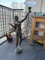 Bronzen dame beeld african vintage mooi patin, Antiek en Kunst, Curiosa en Brocante, Ophalen