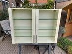 2 vitrinekasten wit hout, Huis en Inrichting, Kasten | Vitrinekasten, Ophalen, Gebruikt, 25 tot 50 cm, 50 tot 100 cm