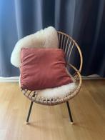 Stoel - vintage bamboe, Huis en Inrichting, Stoelen, Ophalen, Gebruikt, Bruin, Riet of Rotan