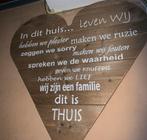 Houten Wandbord Hart met Tekst - Mooie Decoratie, Huis en Inrichting, Woonaccessoires | Wanddecoraties, Ophalen of Verzenden, Zo goed als nieuw