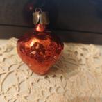 B1143 oude kerstbal roze aardbei 5 cm, Ophalen of Verzenden, Gebruikt