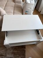 White livingroom table with storage, Ophalen, 50 tot 100 cm, Zo goed als nieuw, Minder dan 50 cm