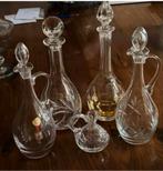 Antieke Karaffen Set, Kristal, Ruitvormig Geslepen, Ophalen of Verzenden