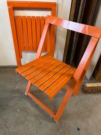 2x Oranje Klapstoelen - Handig & Compact!, Huis en Inrichting, Stoelen, Ophalen, Gebruikt, Twee, Overige kleuren