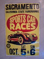 Vintage poster Jaguar XK120 1957 California, Ophalen of Verzenden, Sport, A1 t/m A3, Rechthoekig Staand