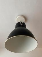 2x Hektar ikea plafond lamp mat zwart met gouden rand 48cm, Gebruikt, Mooi, Ophalen of Verzenden, Metaal