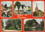 KOUDUM Markt Landschap Zeilsport Kerk Groeten, Verzamelen, Ansichtkaarten | Nederland, Verzenden, 1980 tot heden, Gelopen, Friesland
