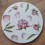 JET - Pioenroos - Pannenonderzetter -zgan-, Huis en Inrichting, Ophalen of Verzenden, Zo goed als nieuw