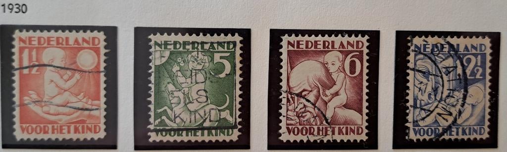 Nederland 1930 nvph 232/235 gest (Davo), Ophalen of Verzenden, T/m 1940, Gestempeld