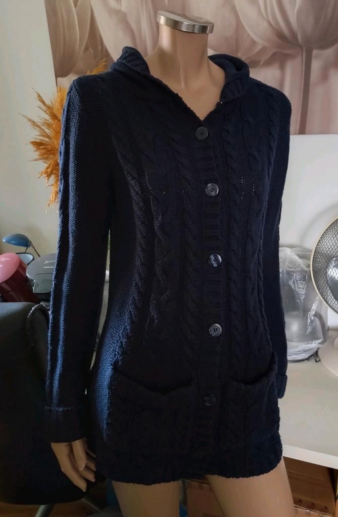 Mooi donkerblauw gebreid vest Clockhouse maat 40 42, Kleding | Dames, Truien en Vesten, Gedragen, Maat 38/40 (M), Blauw, Ophalen of Verzenden