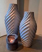 NIEUW; HOUSE OF NATURE set vazen kyar paars D15xH30, Ophalen of Verzenden, Nieuw, Overige kleuren, Minder dan 50 cm